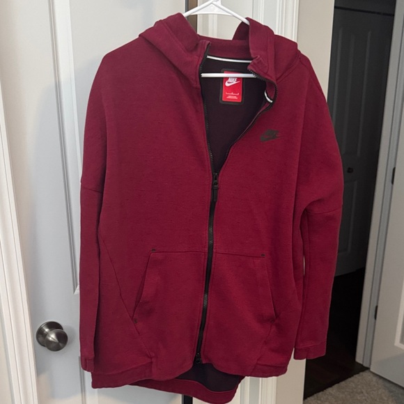Nike Other - Nike Men's Burgundy Hoodie Jacket